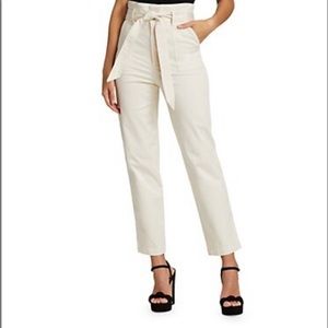 Alice + Olivia Jeans Clarissa Tie High-Rise Pants